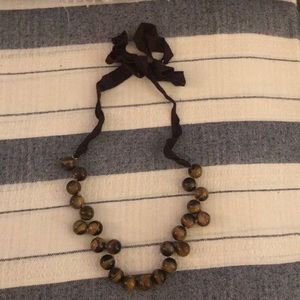 J. Crew Marbled Bead Statement Necklace